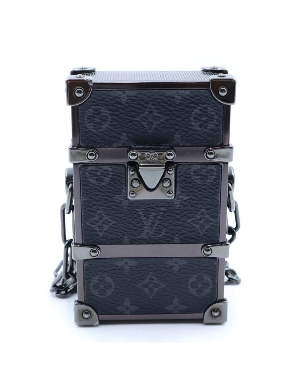 Louis Vuitton Monogram Eclipse Noir Chain Mini Trunk